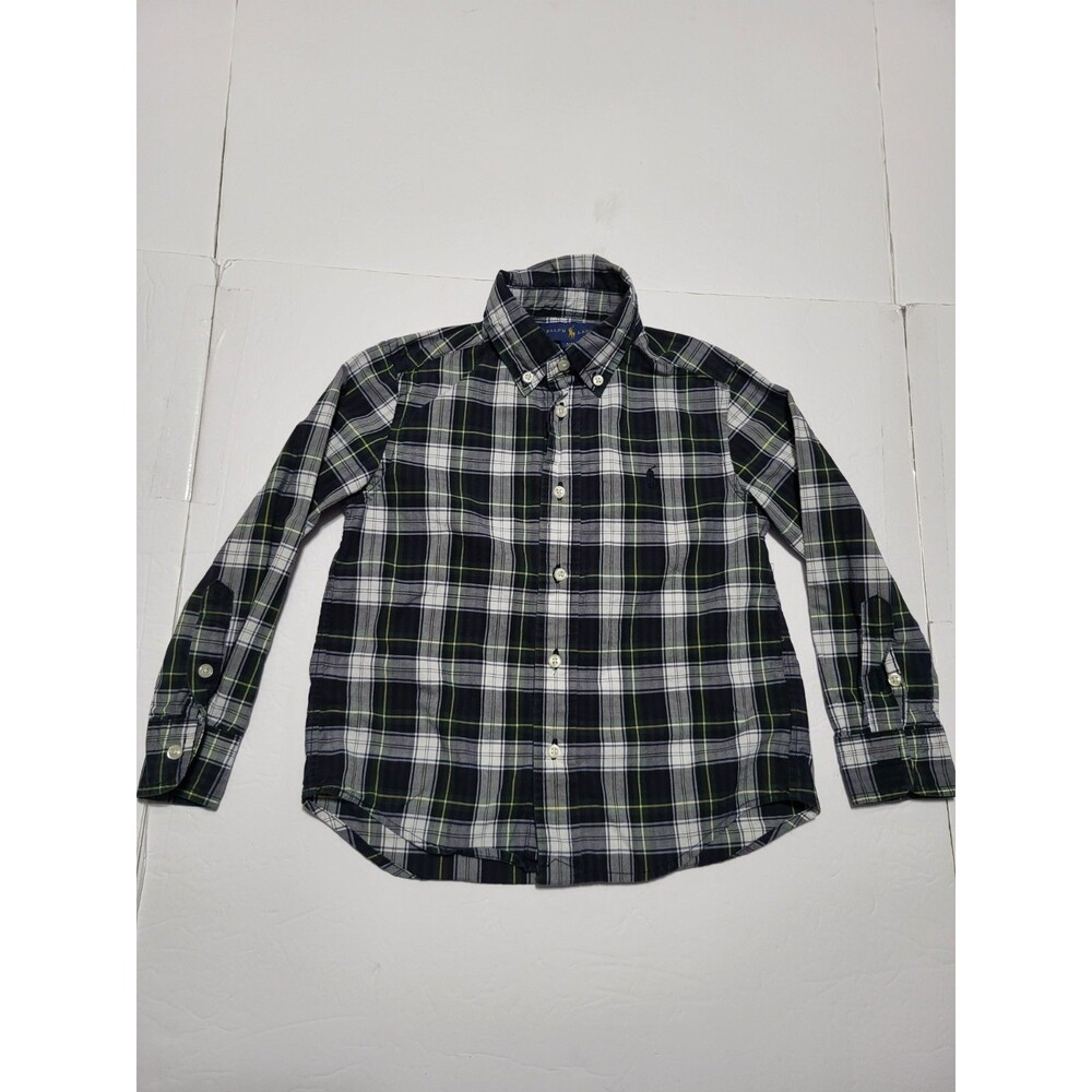 (#20)  Ralph Lauren Plaid Long Sleeve Button Down Multicolor Size Toddler 4T